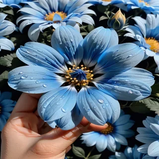 blue flower aesthetic