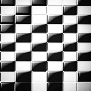 black and white checkered background
