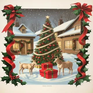 vintage christmas prints free