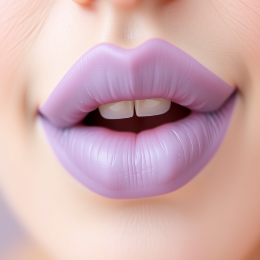 Soothing "Lavender Dream" lip design offers a soft, matte lilac hue with a slightly blurred edge, creating a dreamy, romantic look that's perfect for ethereal and whimsical styles