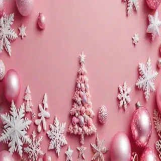 pink christmas aesthetic wallpaper