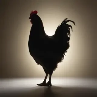 silhouette of a chicken