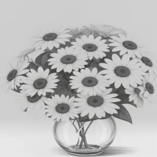 pictures of flowers drawing
