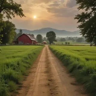 background of a farm