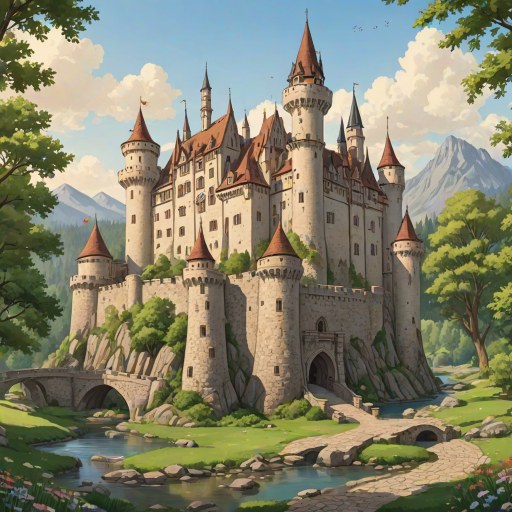 cartoon of castle