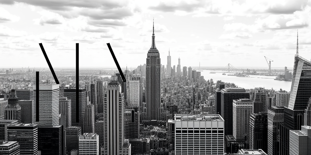 Create a high-resolution black and white image of the letters NYC filled with a panoramic view of New York City skyline taken from a high vantage point, using a DSLR camera with a 50mm f/1.8 lens, aperture set to f/8, ISO 100, and a shutter speed of 1/250s for clarity and detail.