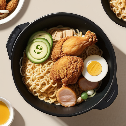toss fried chicken and ramen
