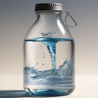 water bottle drawing