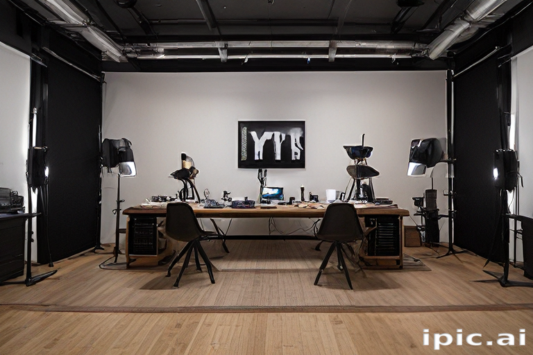 Modern Creative Studio Space with Tools and Equipment for Artistic Projects