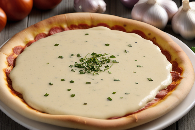 garlic cream sauce for pizza