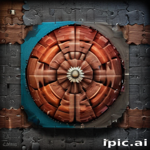 Intricate Circular Patterns Formed by Colorful Wood and Geometric Shapes