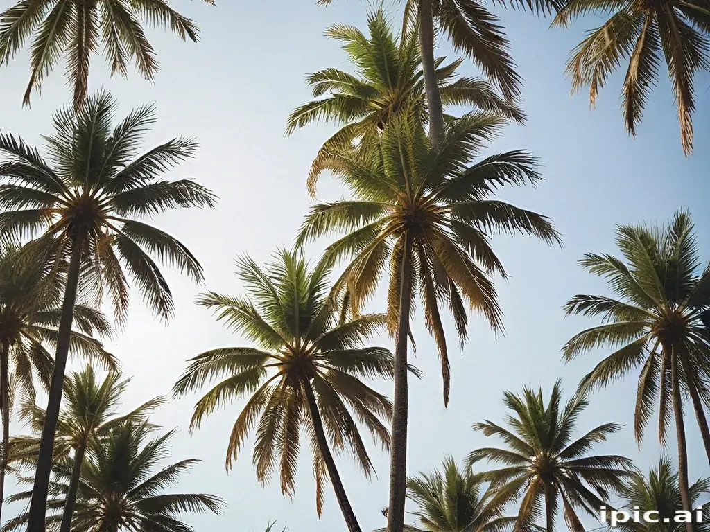 palm trees transparent