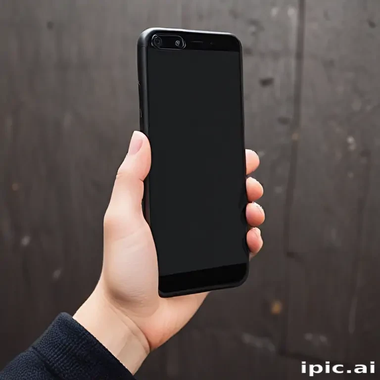 holding phone