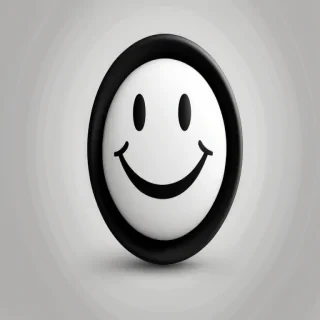 smiley face black and white