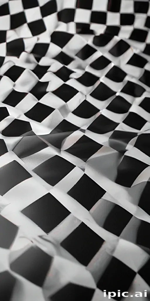 black and white checkered background