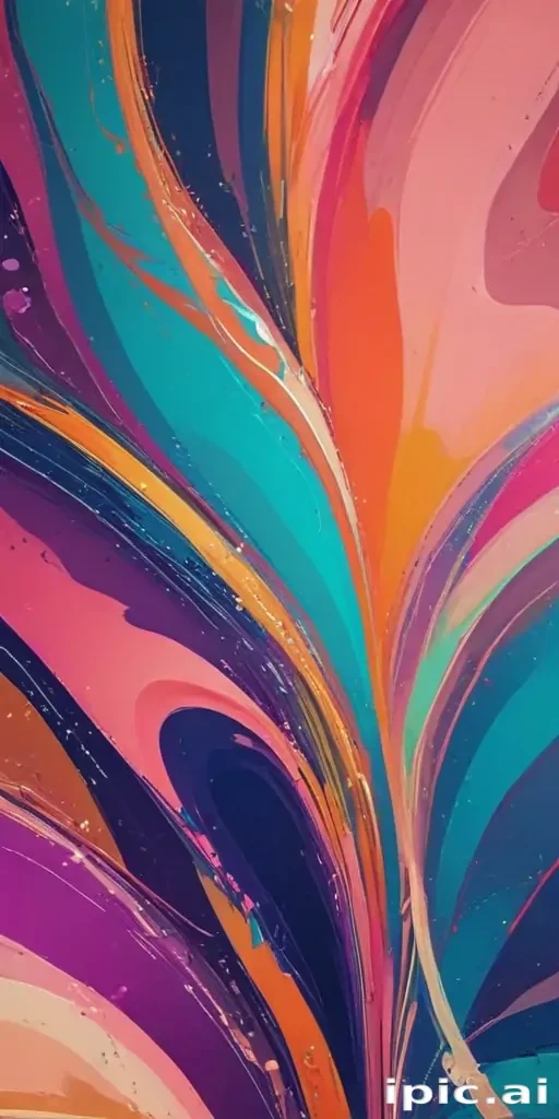 Vibrant Swirls of Color Creating a Dynamic and Energetic Abstract Design