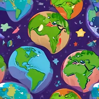 cartoon picture of planet earth
