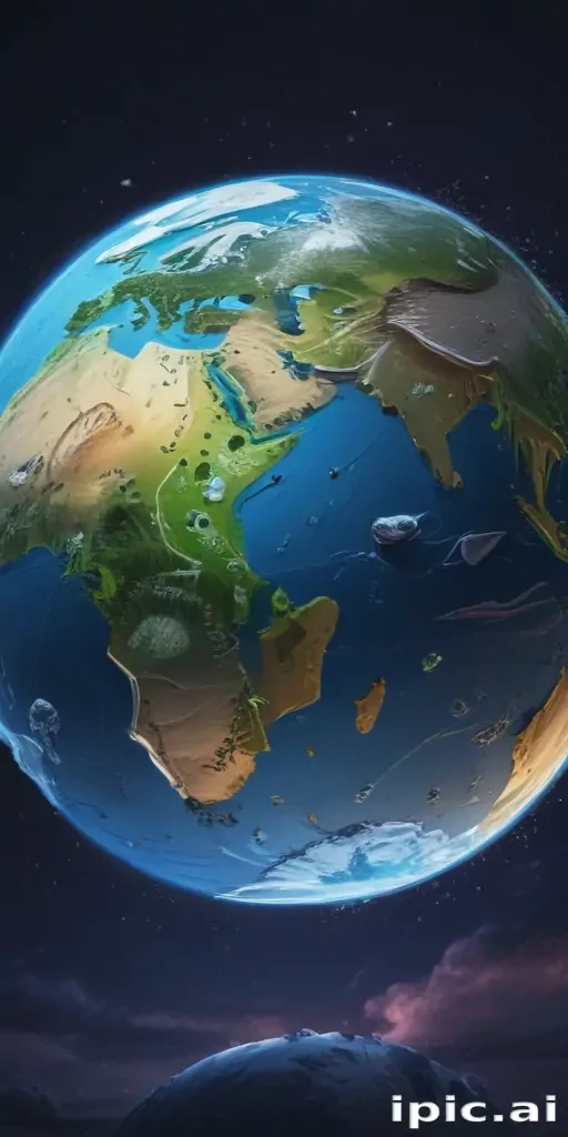 cartoon picture of the planet earth