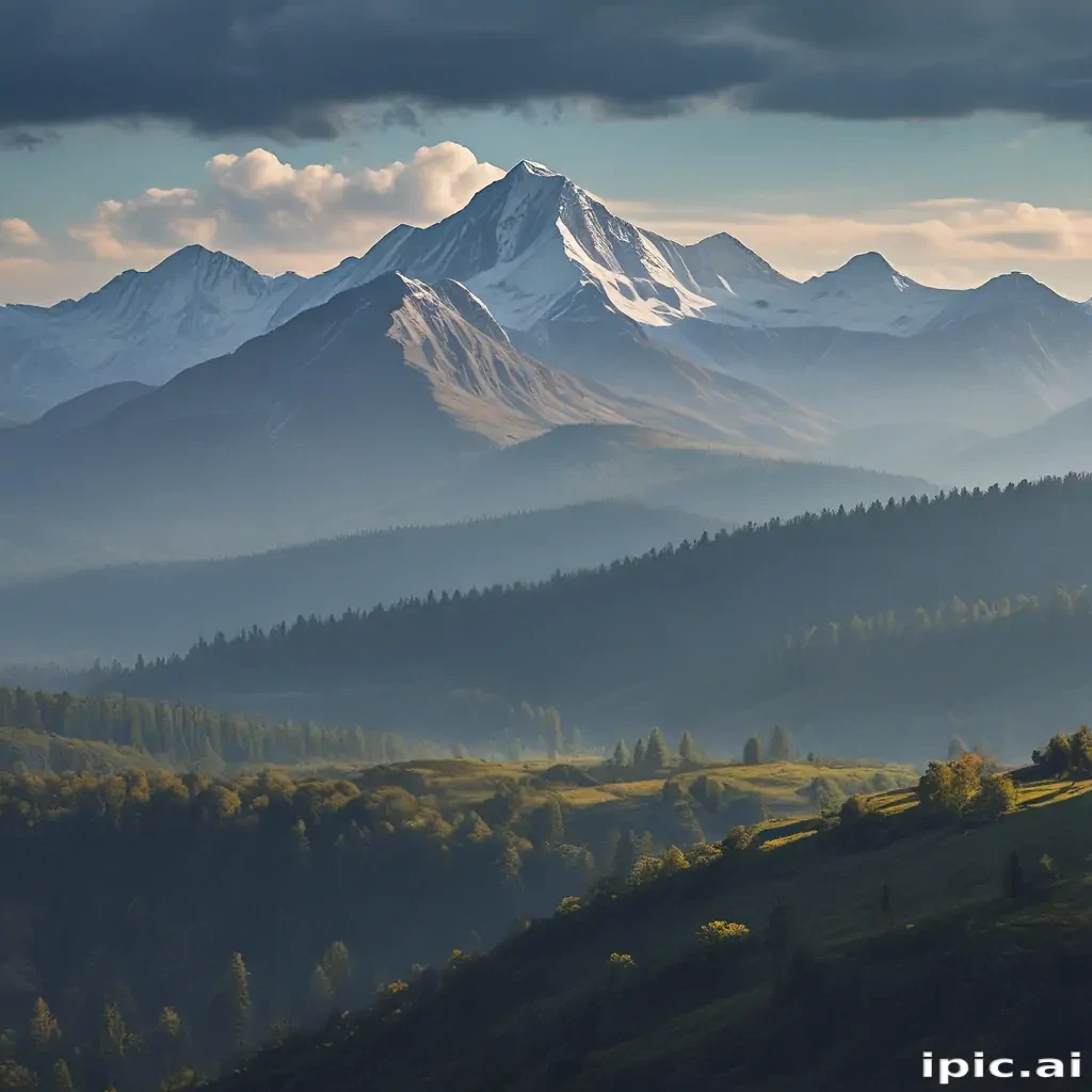 mountainous background