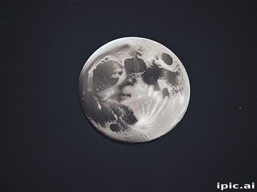 A Stunning Close-Up Image of the Moon Revealing Its Intricate Surface ...