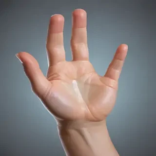 transparent prayer hand