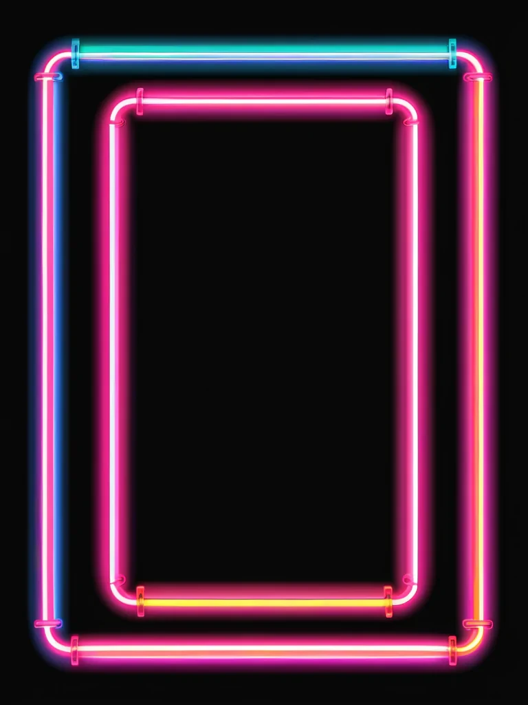 neon border png