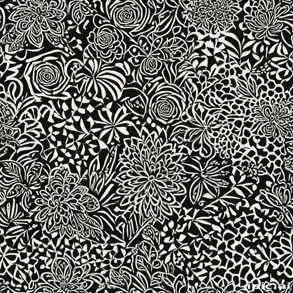 black and white patterns