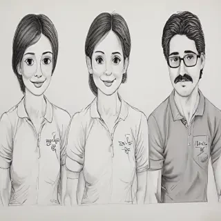 drawings of family