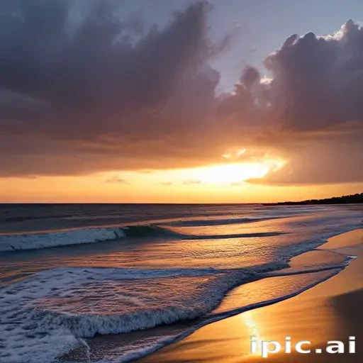 sun set on beach