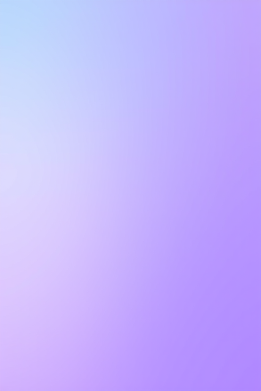Generate a high-resolution gradient background featuring a smooth blend from deep blue at the top to soft lavender at the bottom, captured with a DSLR camera at f/4, ISO 100, and a focal length of 50mm, using a wide shot perspective for enhanced depth and clarity.