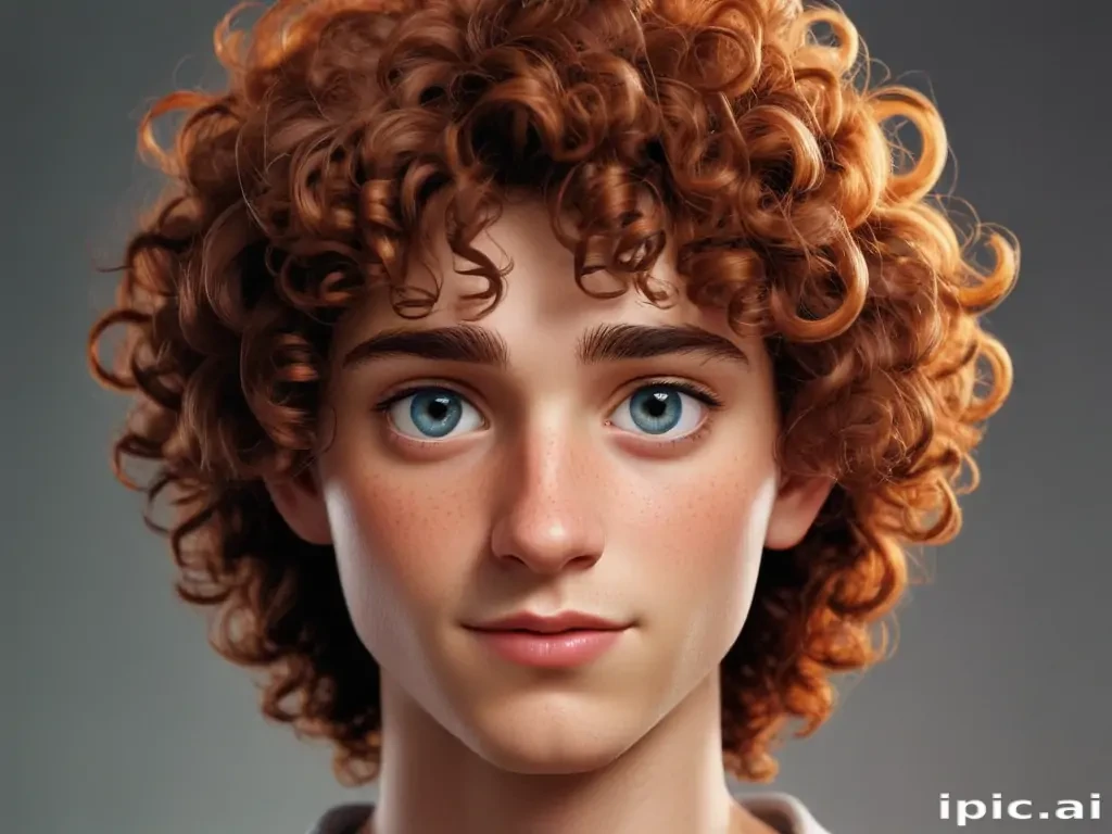 popular male cartoon characters with curly hair