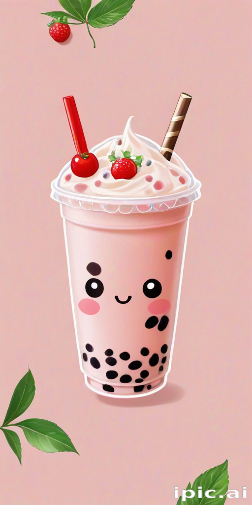 cute boba tea wallpapers