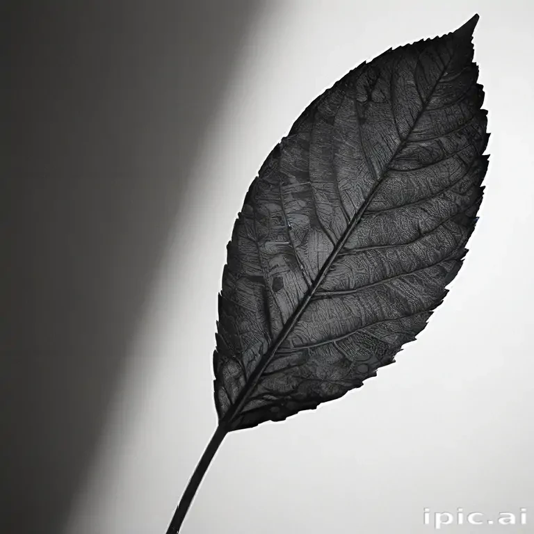 leaf white and black