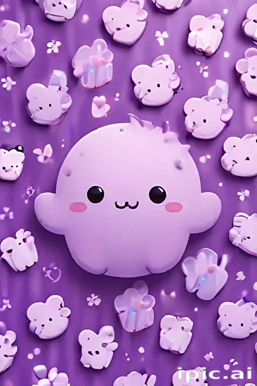 kawaii purple wallpaper