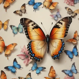 drawing butterflies