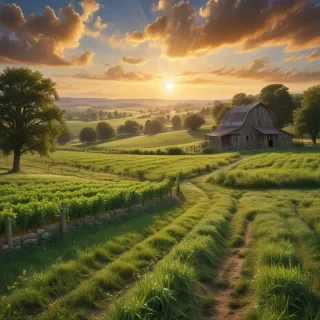 background of a farm