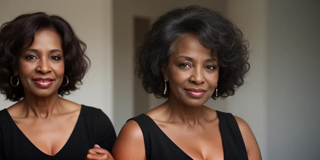 black middle age woman