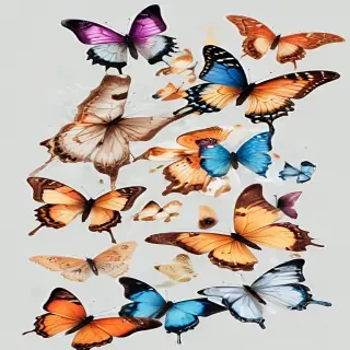 butterflies transparent background