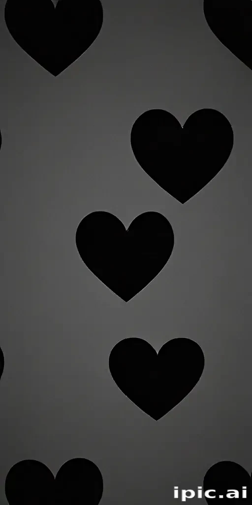 aesthetic black heart wallpaper