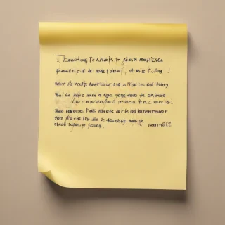 sticky note with transparent background