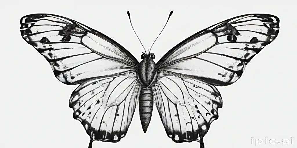 butterfly png black and white
