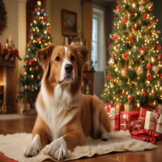 christmas dog background