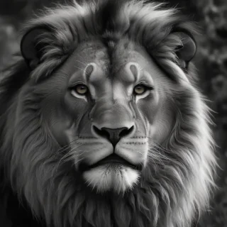 lion black and white pictures