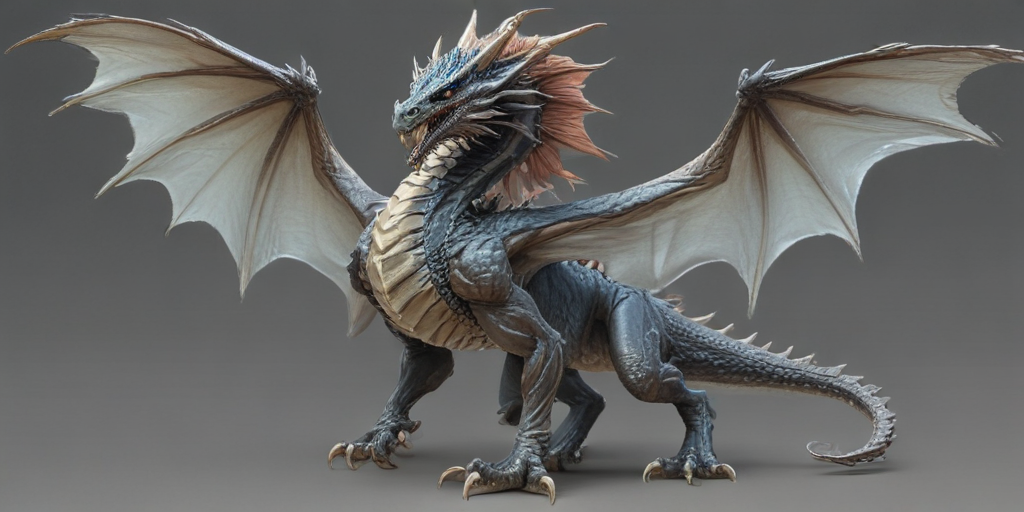 Majestic Fantasy Dragon with Impressive Wings and Intricate Scales ...