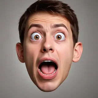 shocked face png