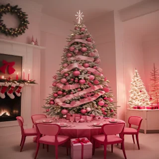 pink christmas aesthetic