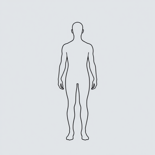 Create a minimalist outline of a human figure with a clean, simple design set against a light gray background, using a Canon EOS R5 camera, with a 50mm lens, aperture set to f/1.8, and a shallow depth of field for smooth bokeh.