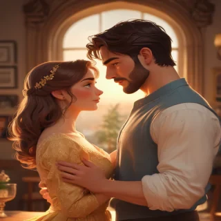 cartoon couple aesthetic