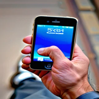 phone on hand