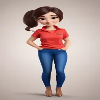 brunette cartoon character